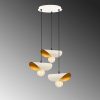 Modern White & Gold Chandelier, 45 cm, 3 x E27 Socket