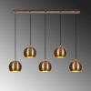 Vintage Glam Chandelier, Iron Body, 85x15cm, 108cm Height