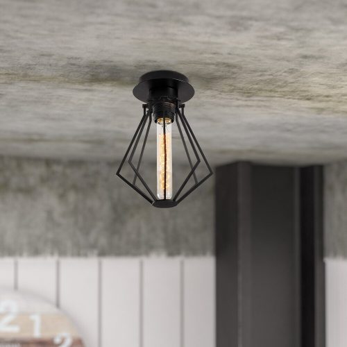 Industrial Black Chandelier, 18cm, E27 Socket, 40W Max