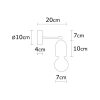 Rustic Wooden Wall Lamp, 20 cm Height, E27 Socket