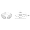 Modern Black Chandelier, Metal Body, 36 cm Diameter | E27 Socket, Elegant Design for Home Decor
