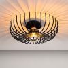 Modern Black Chandelier, Metal Body, 36 cm Diameter | E27 Socket, Elegant Design for Home Decor