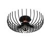 Modern Black Chandelier, Metal Body, 36 cm Diameter | E27 Socket, Elegant Design for Home Decor