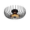 Modern Black Chandelier, Metal Body, 36 cm Diameter | E27 Socket, Elegant Design for Home Decor
