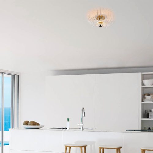 Modern White Chandelier, Metal Body, 36 cm | E27 Socket, Elegance for Any Space