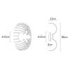 Modern Black Wall Lamp, Metal Body, 12 cm Diameter