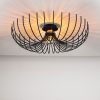 Modern Black Chandelier, Metal Body, 56 cm Diameter