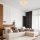 Modern White Chandelier, Metal Body, 56 cm Diameter