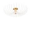 Modern White Chandelier, Metal Body, 56 cm Diameter