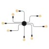 Modern Black Chandelier, 140 cm, Metal Body, E27