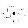 Modern Black Chandelier, 140 cm, Metal Body, E27