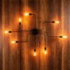 Modern Black Chandelier, 140 cm, Metal Body, E27