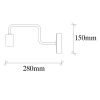 Modern Black Wall Lamp, Metal Body, E27 Socket, 11 cm