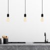 Industrial Black Chandelier, Adjustable Height, 102 cm