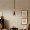 Modern Gold & Black Chandelier, Adjustable Height, 124 cm