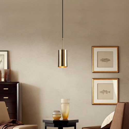Modern Gold & Black Chandelier, Adjustable Height, 124 cm