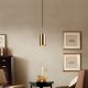 Modern Gold & Black Chandelier, Adjustable Height, 124 cm