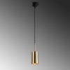 Modern Gold & Black Chandelier, Adjustable Height, 124 cm