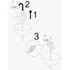 Modern Gold & Black Chandelier, Adjustable Height, 124 cm