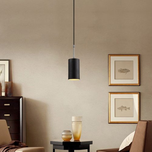 Scandinavian Chandelier, Black & Nickel, 124 cm Height
