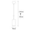 Scandinavian Chandelier, Black & Nickel, 124 cm Height
