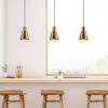 Modern Gold & Black Chandelier, Adjustable Height, 14cm