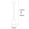 Modern Gold & Black Chandelier, Adjustable Height, 14cm