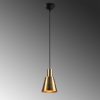 Modern Gold & Black Chandelier, Adjustable Height, 14cm