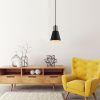 Scandinavian Chandelier, Black & Nickel, 14cm Diameter