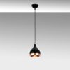 Modern Black & Copper Chandelier, Adjustable Height, 15cm