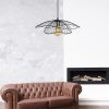 Modern Black Chandelier, 50 cm, Adjustable Height, IP20