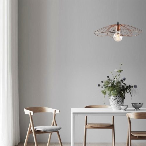 Modern Copper Chandelier, 50 cm, Adjustable Height