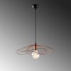 Modern Copper Chandelier, 50 cm, Adjustable Height