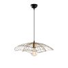 Vintage Metal Chandelier, 50 cm Diameter, Adjustable Height | Elegant Glam Design for Modern Spaces