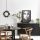 Elegant Modern Chandelier, Black & Nickel, 121 cm Height