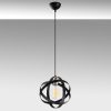 Elegant Modern Chandelier, Black & Nickel, 121 cm Height