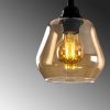 Elegant Gold & Black Chandelier, Adjustable Height, 15cm