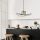 Modern Black Chandelier, Adjustable Height, 49 cm Diameter