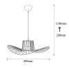 Modern Black Chandelier, Adjustable Height, 49 cm Diameter