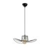 Modern Black Chandelier, Adjustable Height, 49 cm Diameter