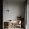 Modern Black Chandelier, 50 cm, Adjustable Height, Iron