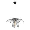 Modern Black Chandelier, 50 cm, Adjustable Height, Iron