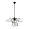 Modern Black Chandelier, 50 cm, Adjustable Height, Iron