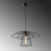 Modern Black Chandelier, 50 cm, Adjustable Height, Iron