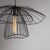 Modern Black Chandelier, 50 cm, Adjustable Height, Iron