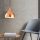 Modern Chandelier, Adjustable 126 cm, Copper & White