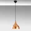Modern Chandelier, Adjustable 126 cm, Copper & White