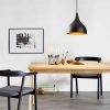 Modern Industrial Chandelier, Black & Gold, 26cm