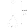 Modern Industrial Chandelier, Black & Gold, 26cm