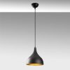 Modern Industrial Chandelier, Black & Gold, 26cm